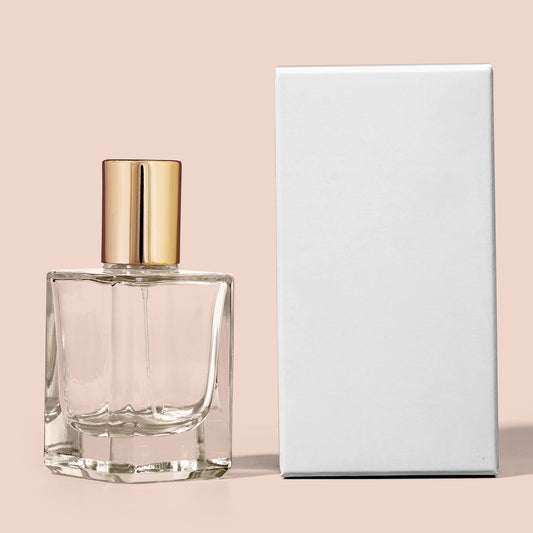 Unprinted Perfume Box- 50ml Micron Bottle Packaging with Inner Holder- Perfume Boxes Wholesale