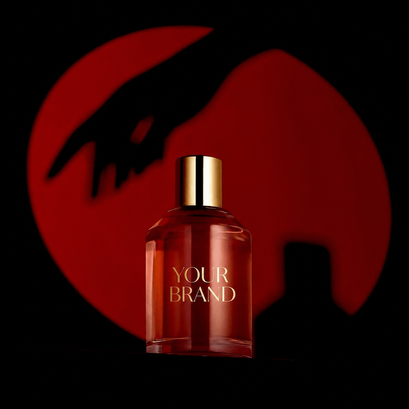 Branded private label perfume bottles with custom packaging ready for retail launch