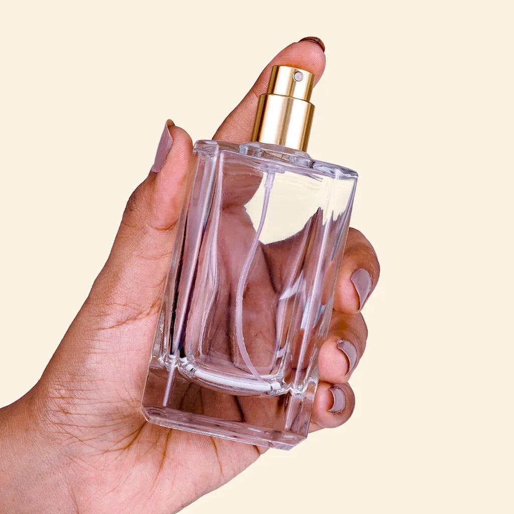 100ml Micron Perfume Bottles set with Gold Top and Spray