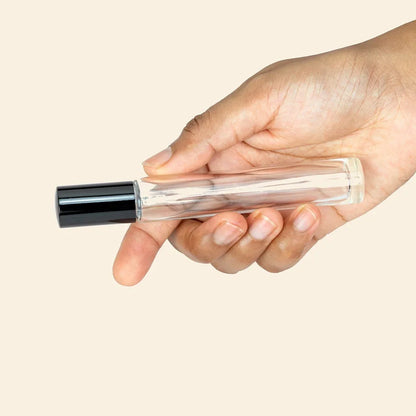 10ml Mini Perfume Bottles Wholesale - Round Tall Bottle with Black spray and cap