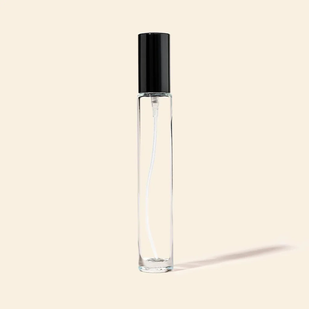 10ml Mini Perfume Bottles Wholesale - Round Tall Bottle with Black spray and cap