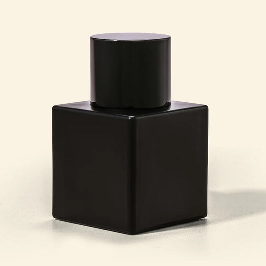 30ml Black Cube Perfume Bottles with Black Spray and Cap – Premium Perfume Packaging