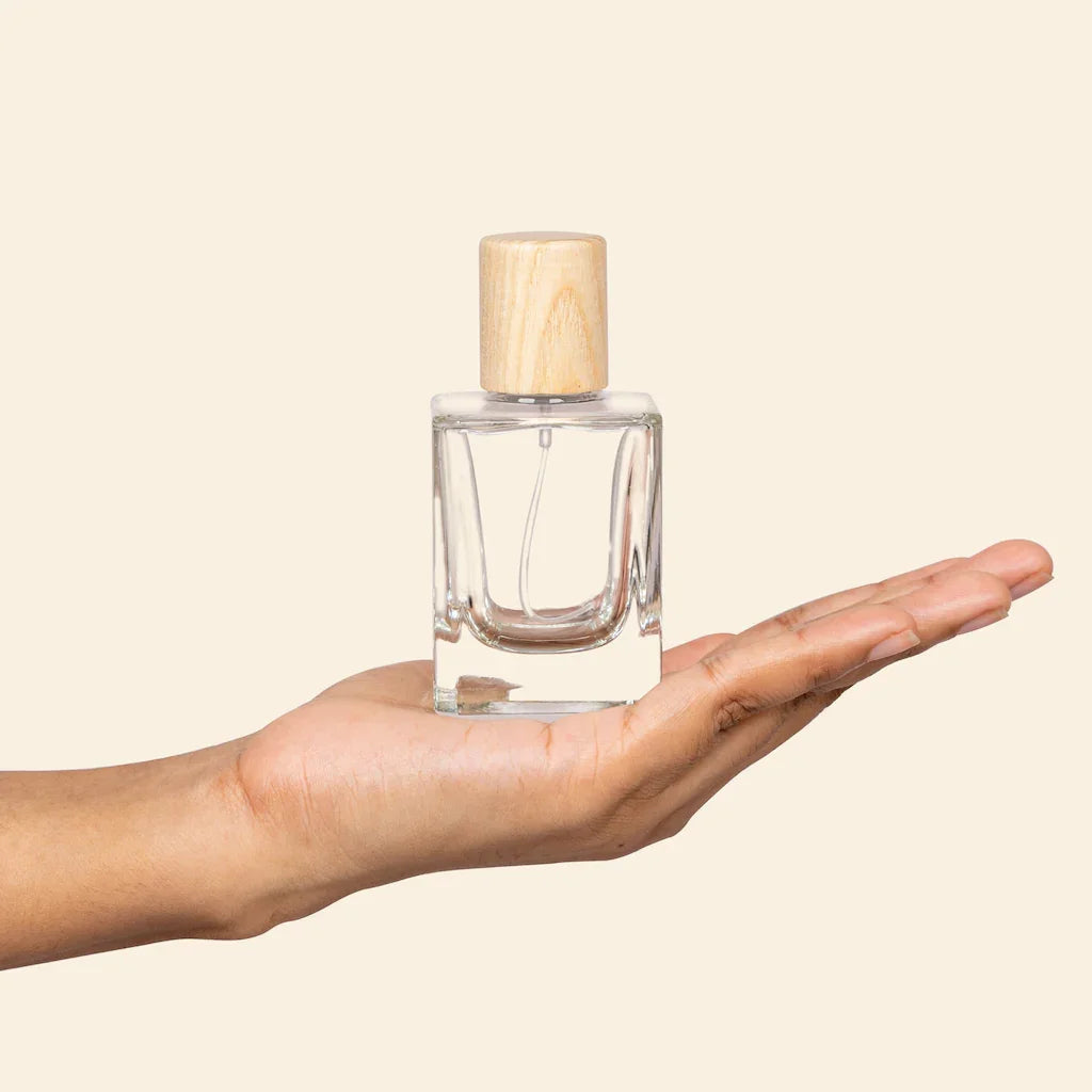 50ml Perfume Bottles Wholesale - Micron + Natural Ash Wood Top, Bulk Glass Bottles