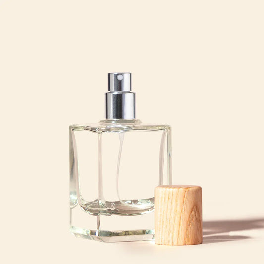 50ml Perfume Bottles Wholesale - Micron + Natural Ash Wood Top, Bulk Glass Bottles