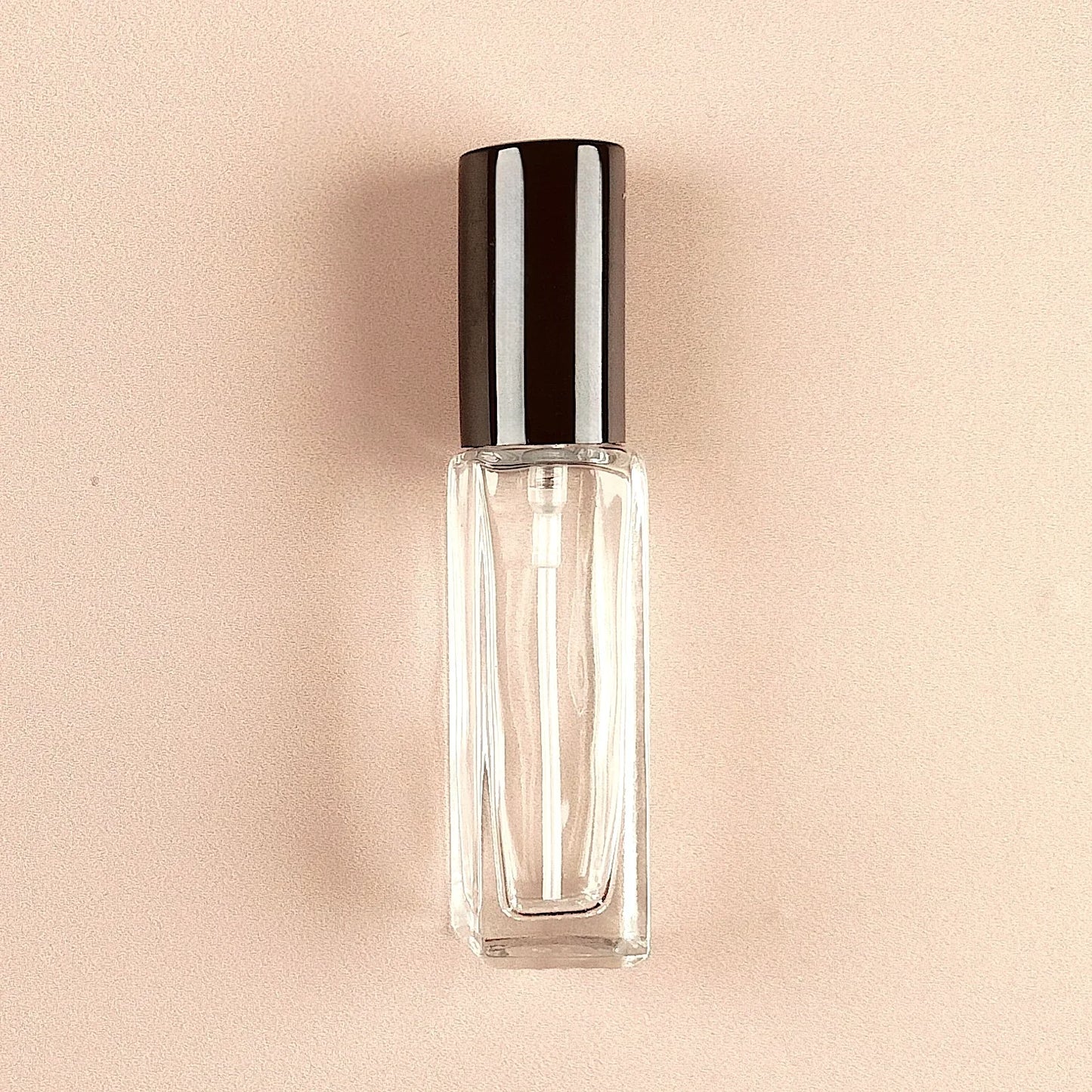 8ml Mini Perfume Bottles Wholesale - Square Bottle + Black Top with Spray Pump
