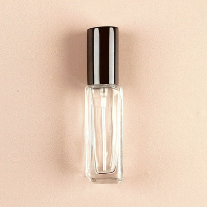 8ml Mini Perfume Bottles Wholesale - Square Bottle + Black Top with Spray Pump