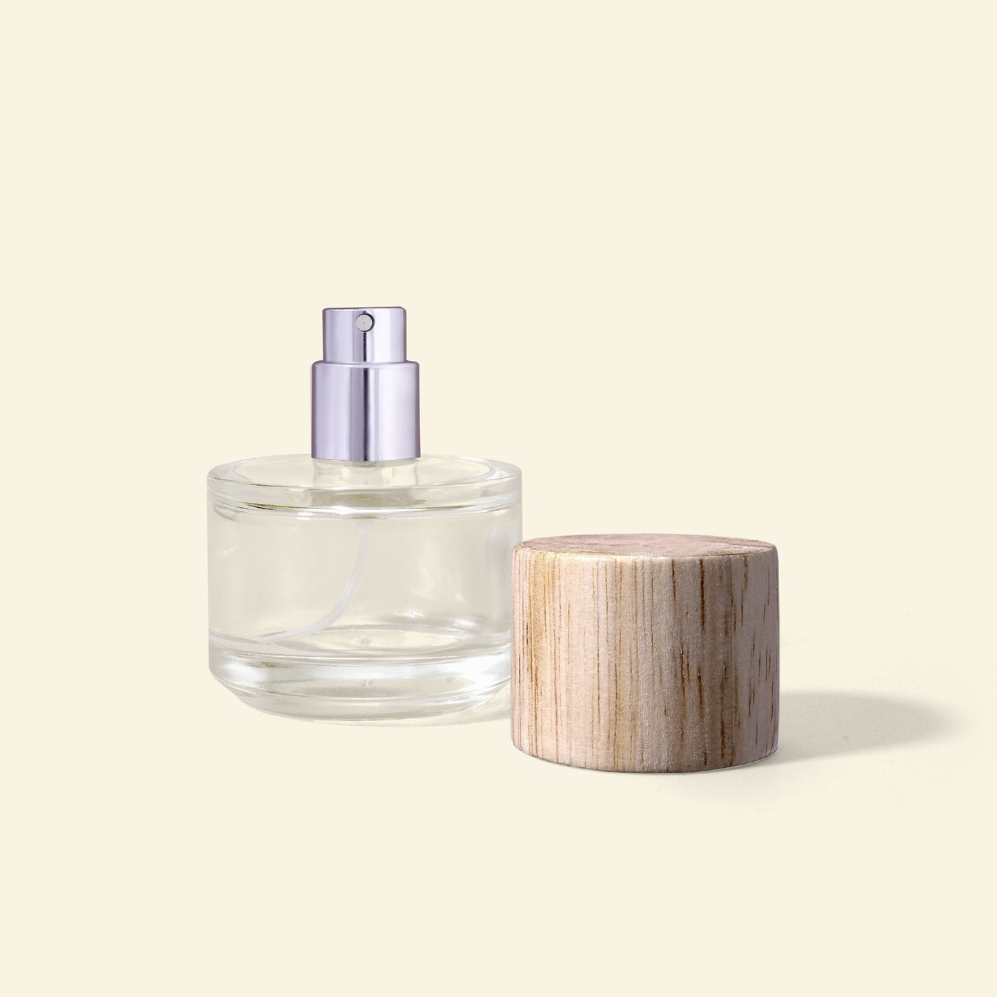 30ml Ombre Perfume Bottle with Silver Spray & Bold Beech Wood Cap