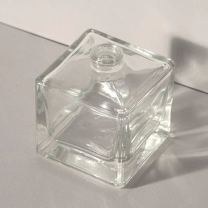 50ml Perfume Bottles Wholesale - Cube + Bold Beech Wood Top
